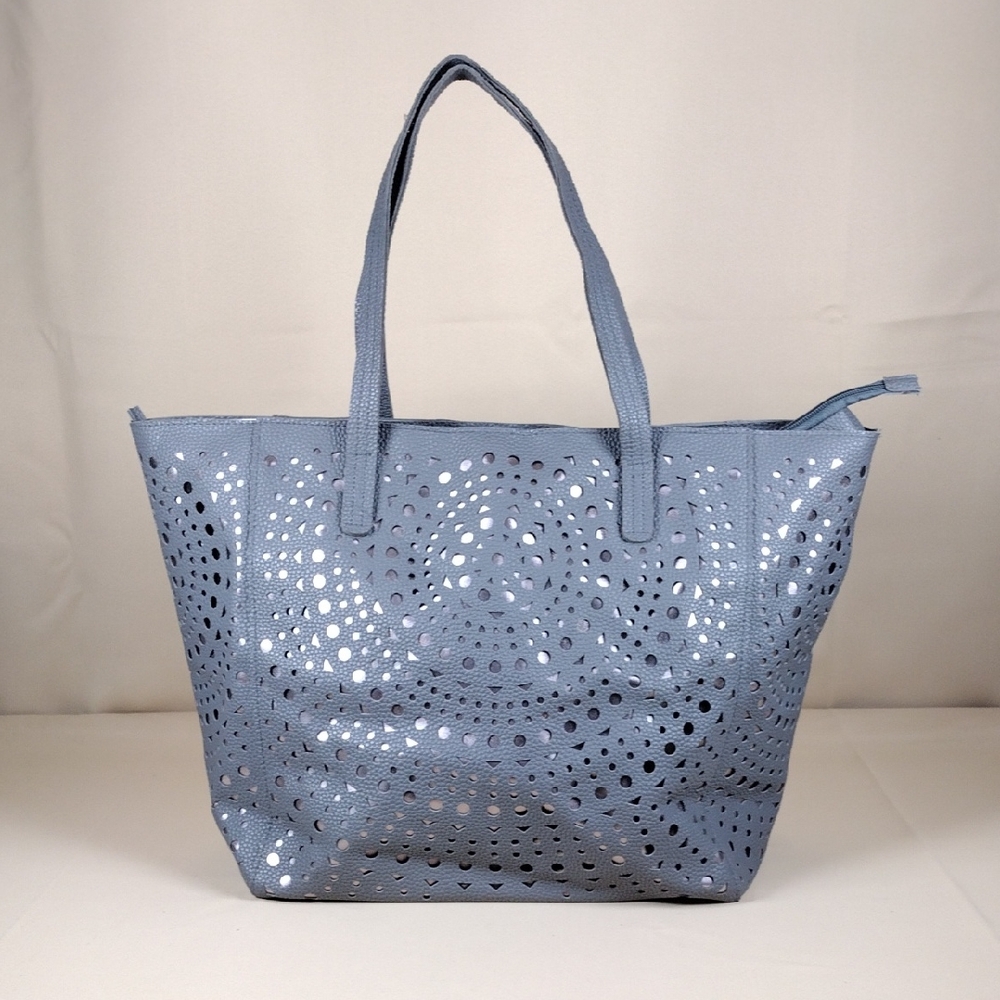Bath & Body Works Grey Silver Women’s Tote Bag Purse Abstract Casual Work